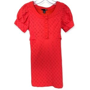 H&M | NWOT Short Sleeve Tunic Blouse Coral Red XS